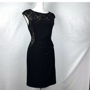 Lauren Ralph Lauren Black Sheath Midi Dress